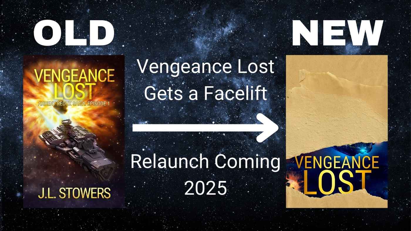 Vengeance Lost, Episode 1 in the Ardent Redux Saga, gets a facelift with a new cover for the upcoming relaunch.